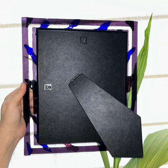 Artisan Glass Works fused glass picture frame designed for an 8" x 10" photo - Picture 8 of 8